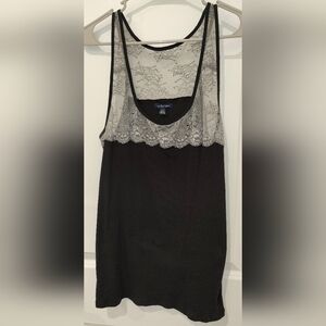 American Eagle Outfitters Black Lace Tank Top XL